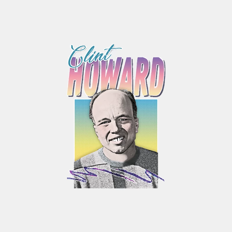 Clint Howard Fanart  Aesthetic Retro Faded Design Male Tank Top