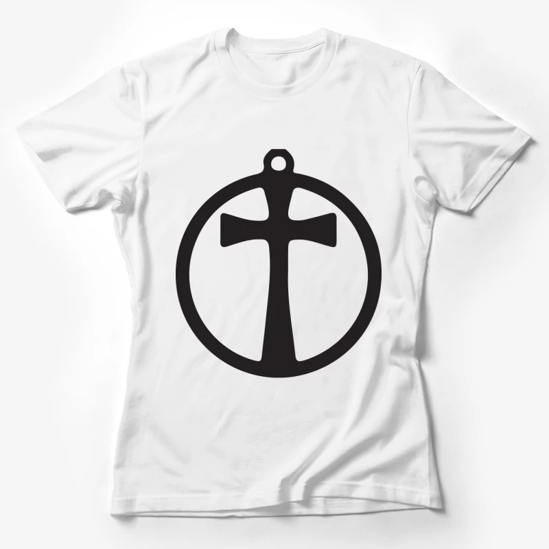 Croix dans un cercle Femme T-Shirt