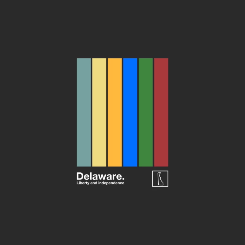 Delaware State Flag   Original Minimalist Artwork Poster Design Baseball Cap