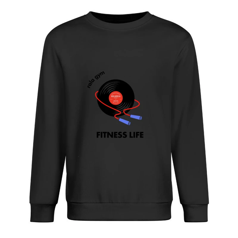 Springseil mit Schallplatte Herren Pullover Sweatshirt