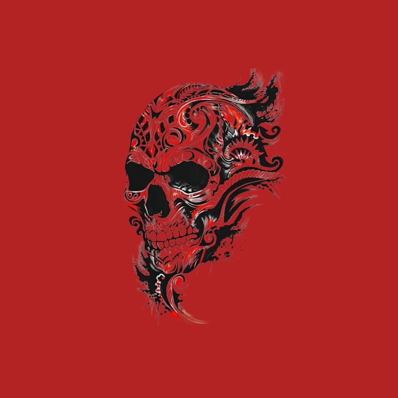 Abstract Decorative Skull Art Male T-Shirt