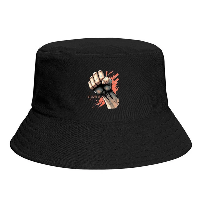 Raised Fist Symbol of Freedom and Resistance Bucket Hat