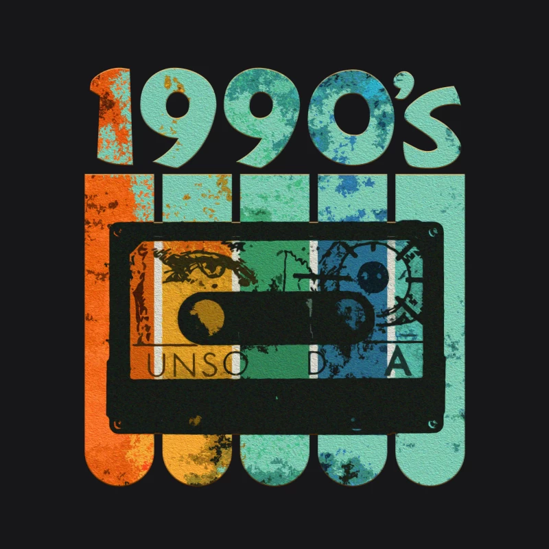 Retro 1990er Jahre Kassetten-Design Herren Pullover Hoodie