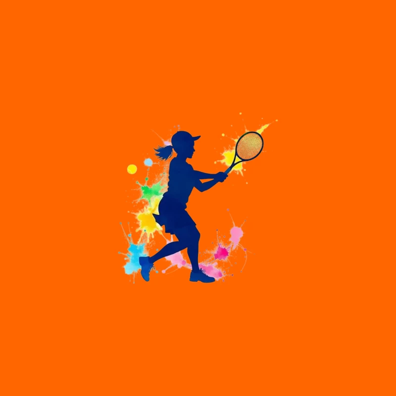 Silhouette of a Female Tennis Player iPhone Case