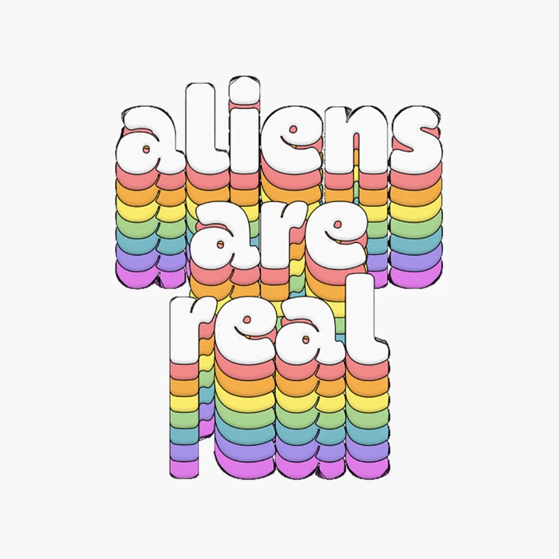 Aliens Are Real   Retro Typography Design Cotton Tote Bag