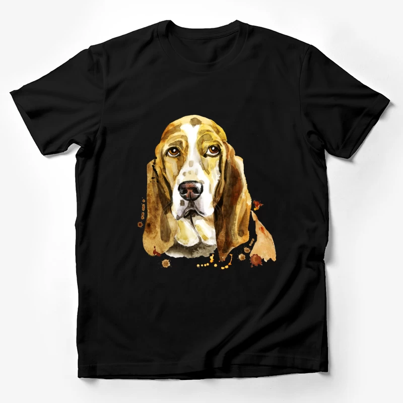 Portrait artistique de chien Basset Homme T-Shirt