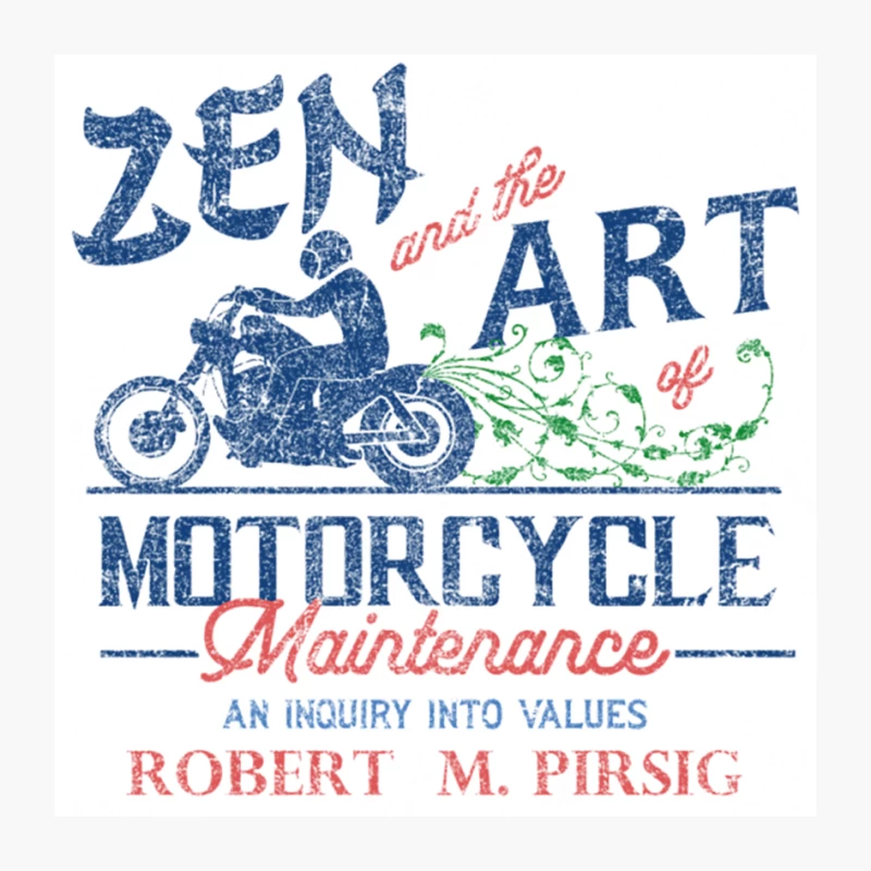 Vintage Book Cover: Zen and the Art of Motorcycle Maintenance by Robert M. Pirsig Pin
