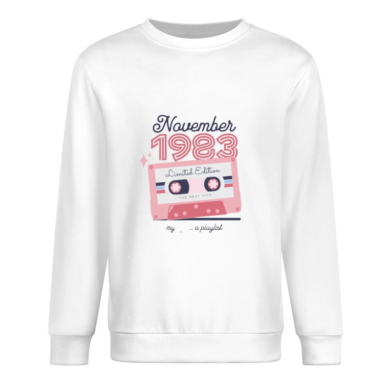 November 1983 Musikkassette Herren Pullover Sweatshirt
