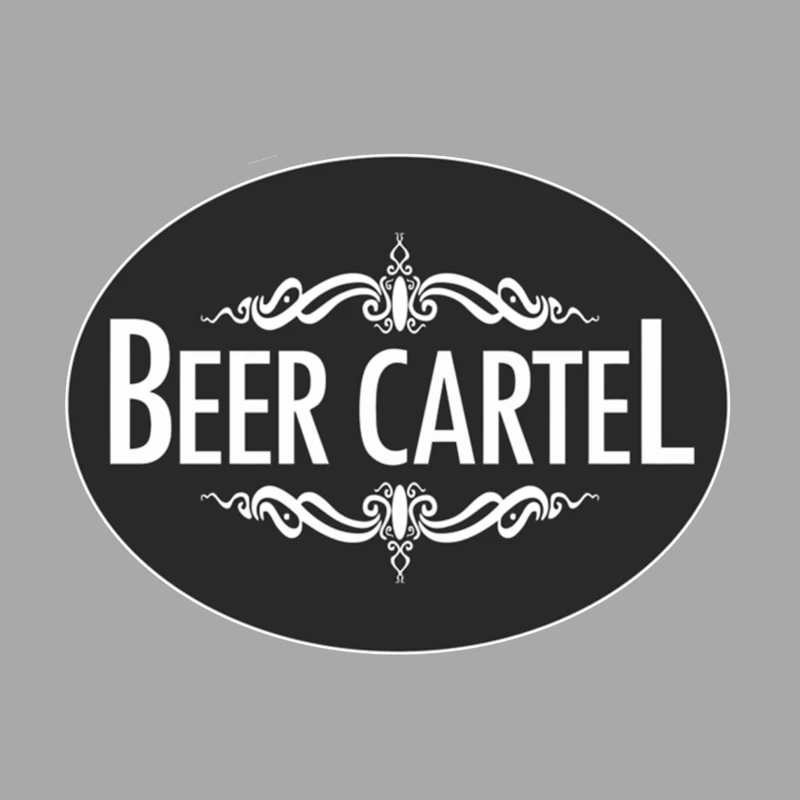 Elegant Black and White Beer Cartel Logo with Ornamental Frame Female Pullover Hoodie