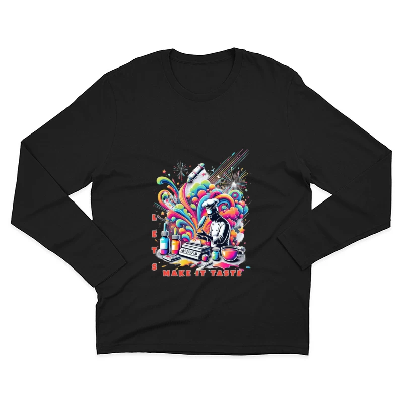 Psychedelic Chef's Culinary Creation Explosion Male Long Sleeve T-Shirt