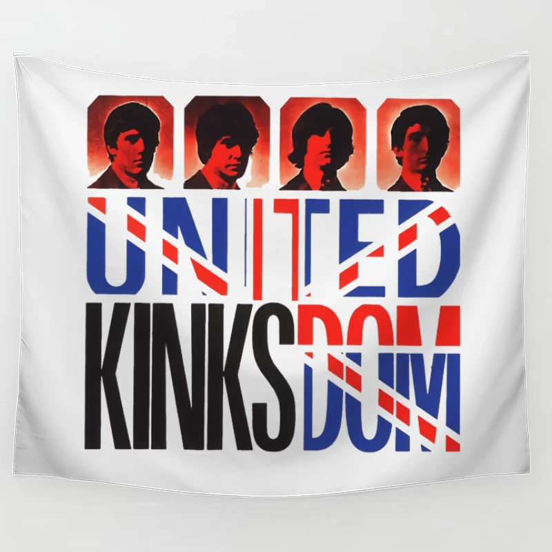 The Kinks United Kingdom Pop Art Album Cover Design Tapestry