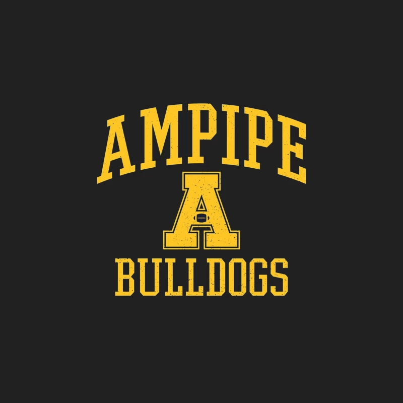 Ampipe Bulldogs: Yellow Football Team Logo Bucket Hat