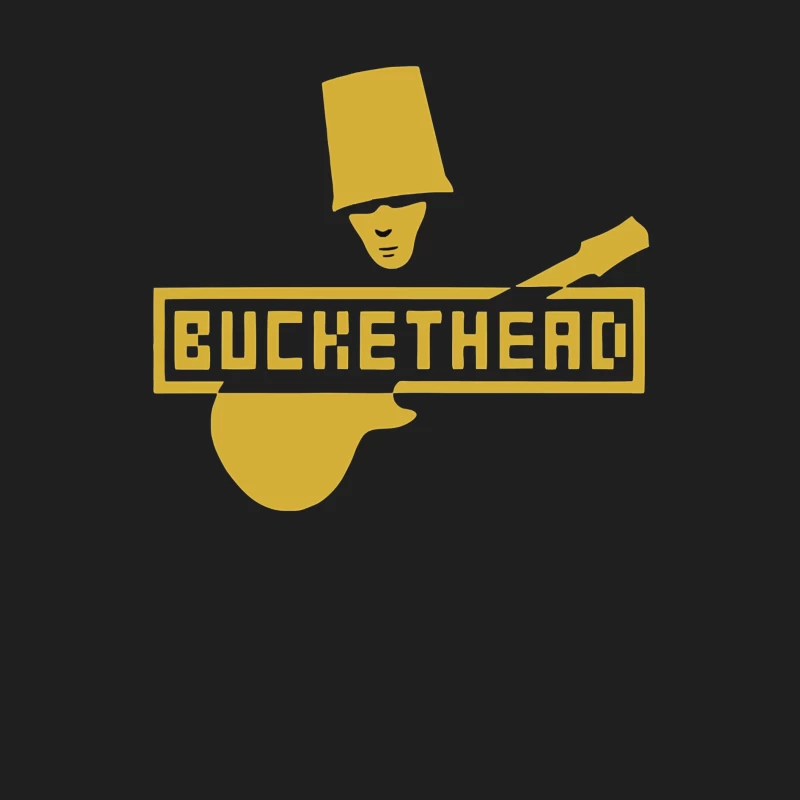 Gold Buckethead Guitar Player Logo Design Male Tank Top