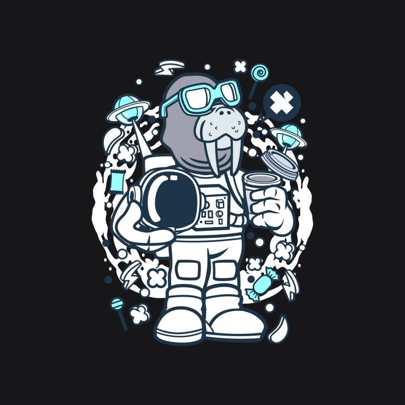 Astronaute morse dans l'espace Homme Sweat à capuche