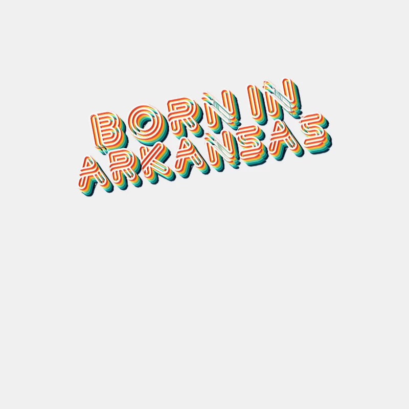 Born In Arkansas - 80_s Retro Style Typographic Design Male Tank Top