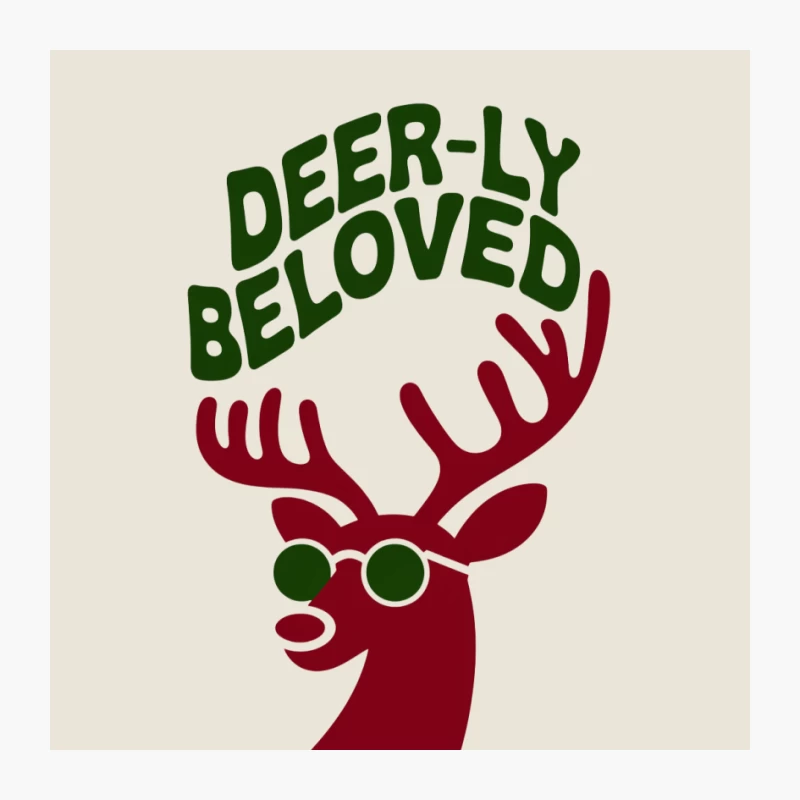 Cool Deer with Sunglasses Christmas Pun Design Pin