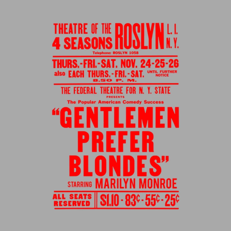 Gentlemen Prefer Blondes Male Pullover Hoodie
