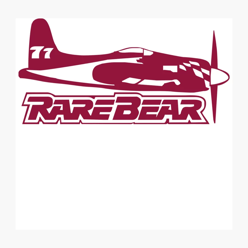 RARE BEAR Race 77 Reno Air Racer Decal Air Racing Unlimited Throw Pillow