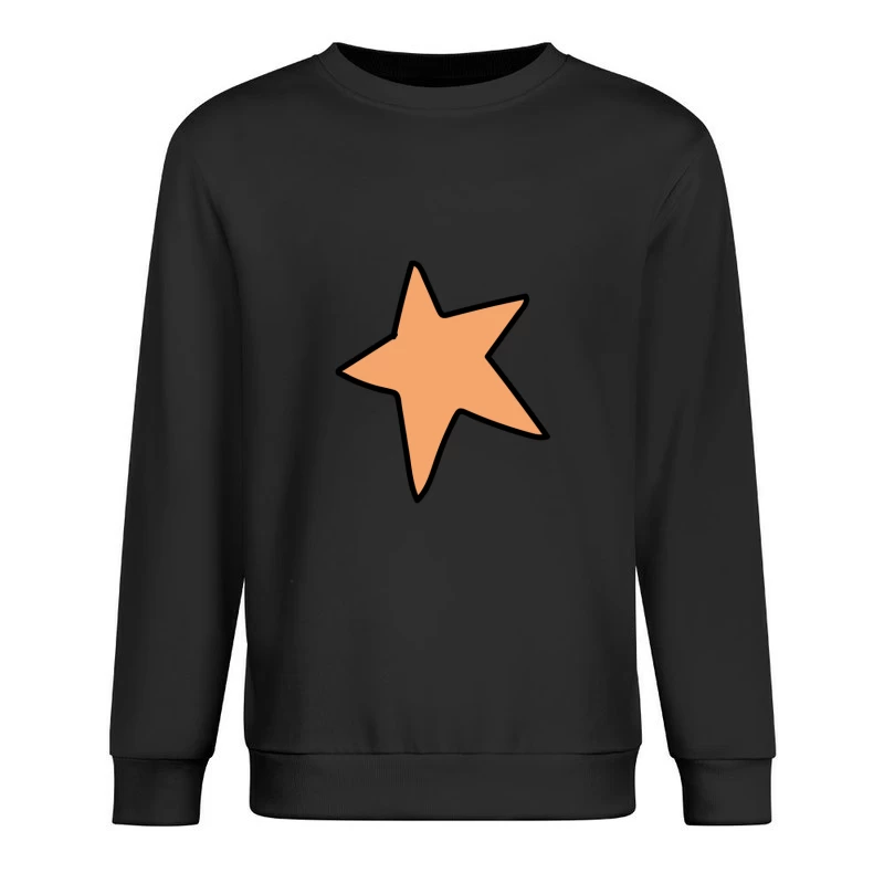 Étoile orange dessinée Homme Sweat-shirt à enfiler