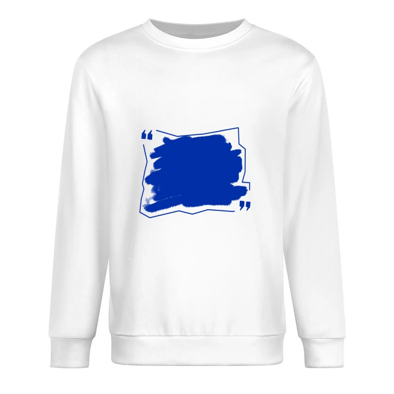 Blaue Tintenzeichnung Herren Pullover Sweatshirt