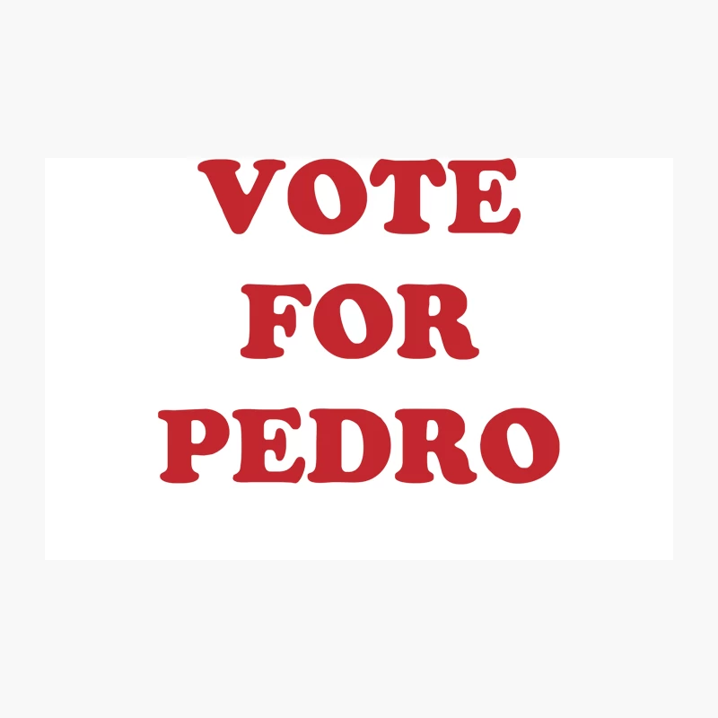 Vote for Pedro Film Retro Napoleon Classic Sticker Transfer iron on Travel Mug