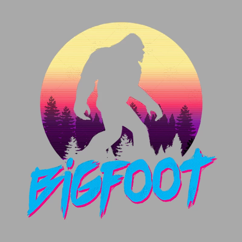 Bigfoot - Retro Aesthetic Tribute Design Male Pullover Hoodie