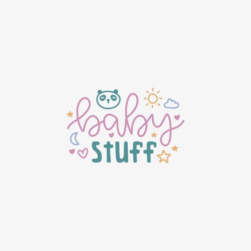 Design mignon pour bébé avec motifs étoile et soleil Homme Manches Longues T-Shirt