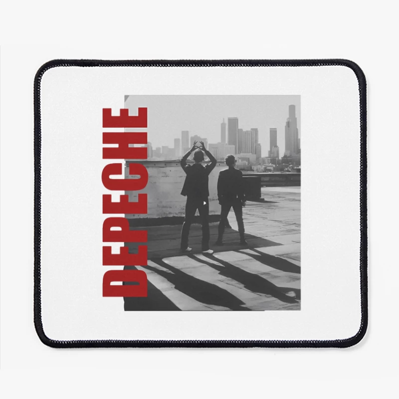 Depeche Mode Silhouettes Against City Skyline Mouse Pad