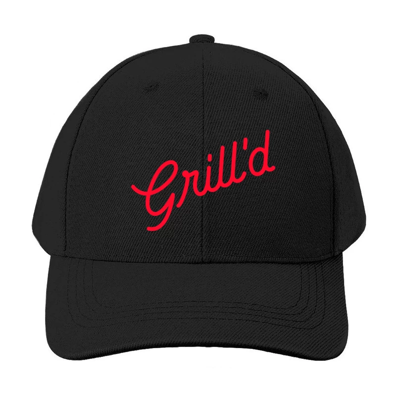 Red Script Logo of Grill'd Restaurant Chain Baseball Cap