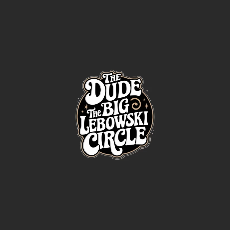 The Dude's Big Lebowski Circle: Retro Typography for Cult Film Fans Baseball Cap