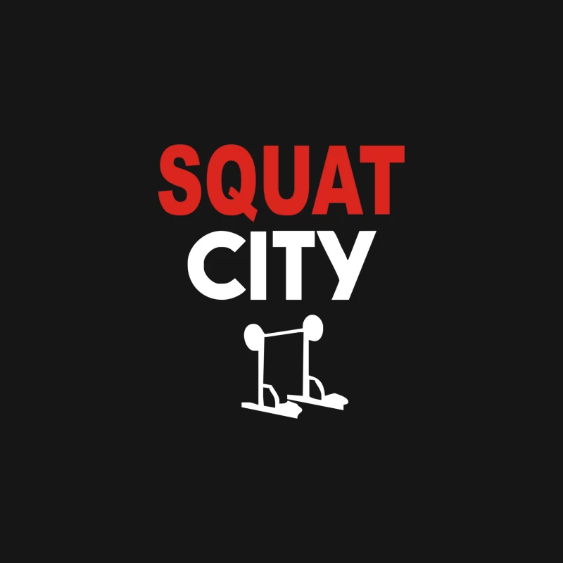 Bold Red Squat Typography: Minimalist Fitness Motivation Desk Mat