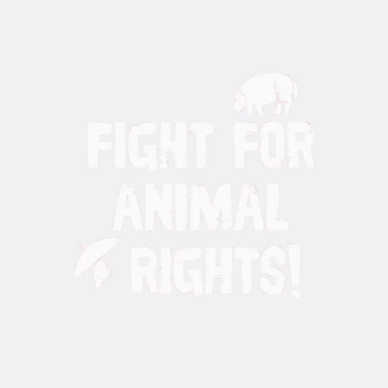 Fight for Animal Rights  Typography Design Male Tank Top