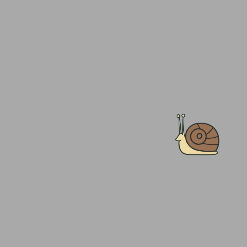Cute Minimalist Cartoon Snail Illustration Female Pullover Hoodie