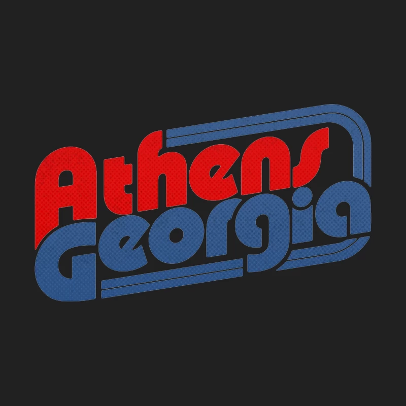 Retro Typography Design for Athens, Georgia Bucket Hat