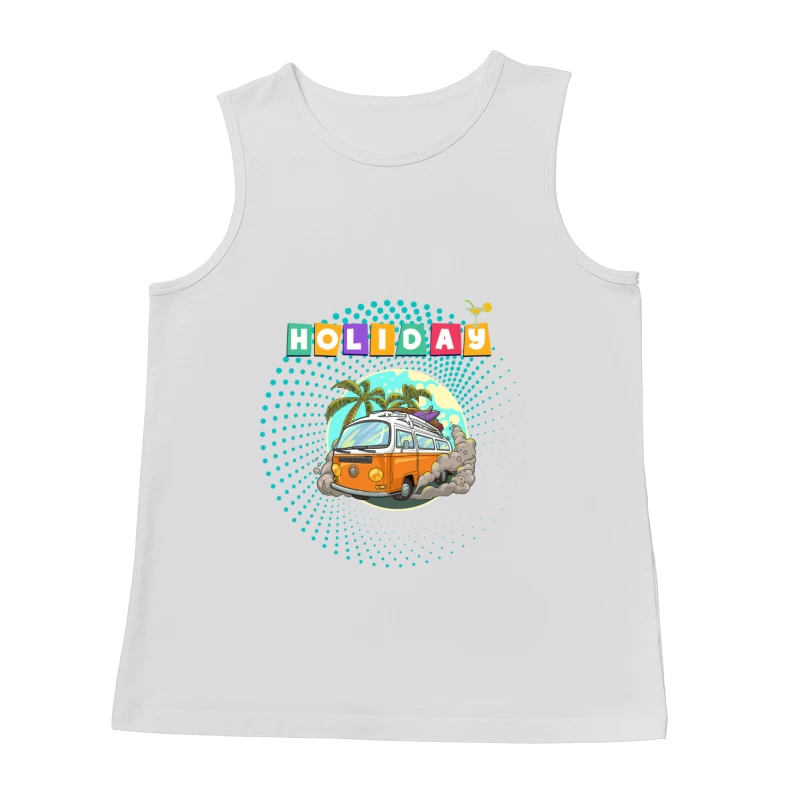 Tropical Holiday Camper Van with Palm Trees Male Tank Top