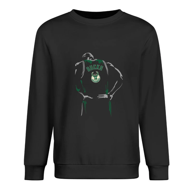 Milwaukee Bucks Basketball Silhouette Herren Pullover Sweatshirt
