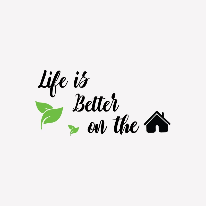Nature et maison avec feuilles vertes Femme T-Shirt