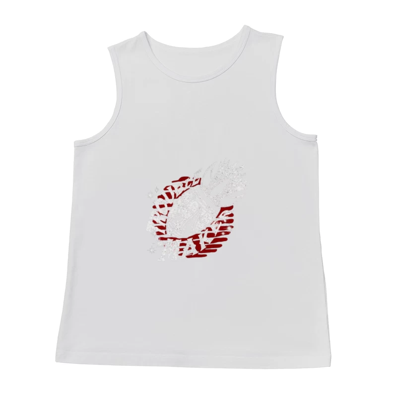 Fairy Tail Anime Guild Symbol in Red and White Male Tank Top