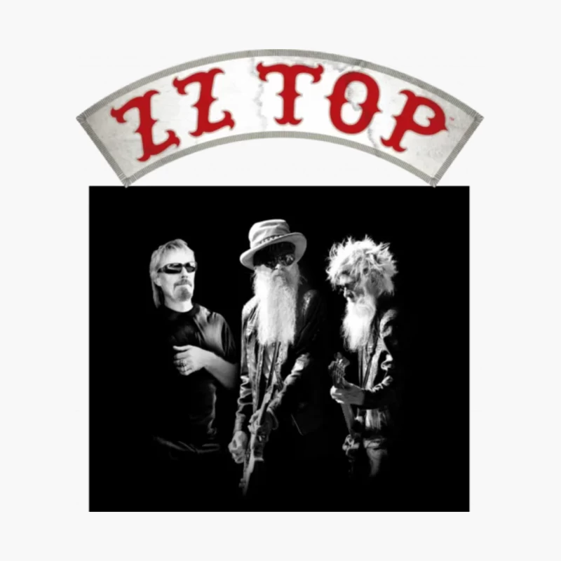 ZZ Top Legendary Texas Blues Rock Band in Black and White Cotton Tote Bag