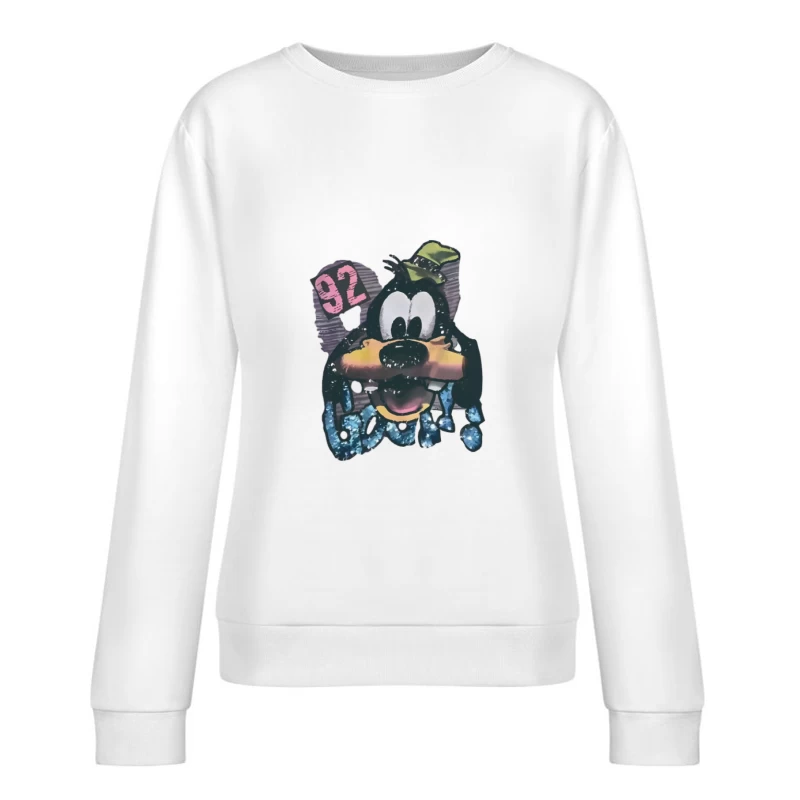 Design di cartoni animati divertente con Pippo Felpa pullover Donna