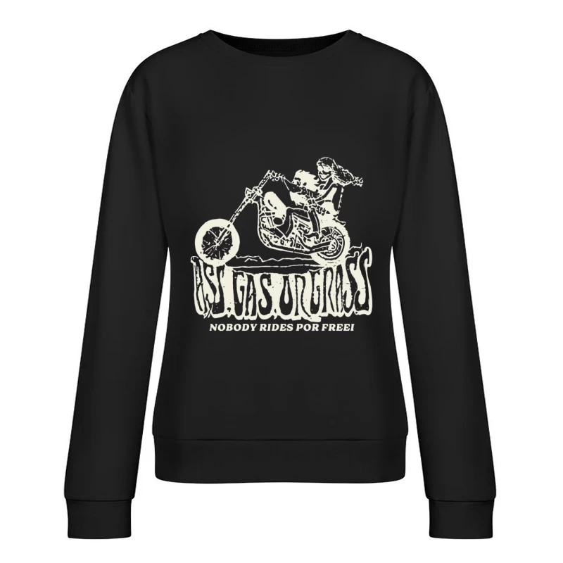 Motorradfahrer Grafik mit Spruch Damen Pullover Sweatshirt