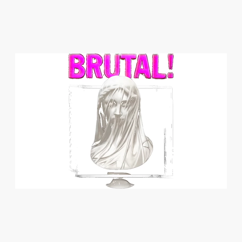 BrutalAesthetic Statue Graphic Design Travel Mug