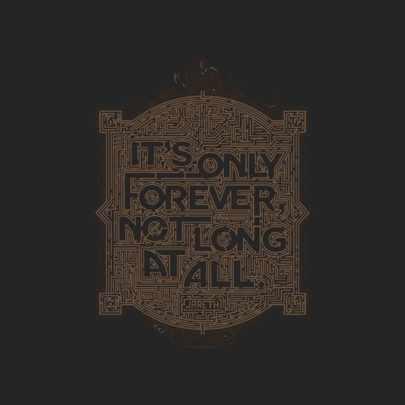 Intricate Maze Typography: Motivational Quote in Vintage Frame Female Pullover Sweatshirt