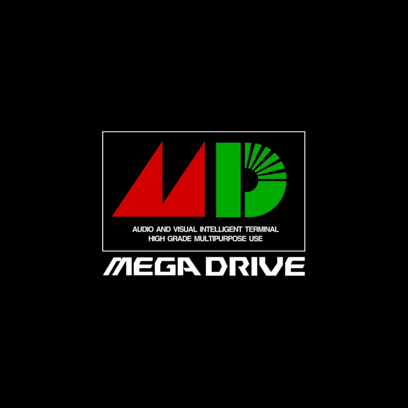 Mega Drive MDJP Logo Throw Pillow
