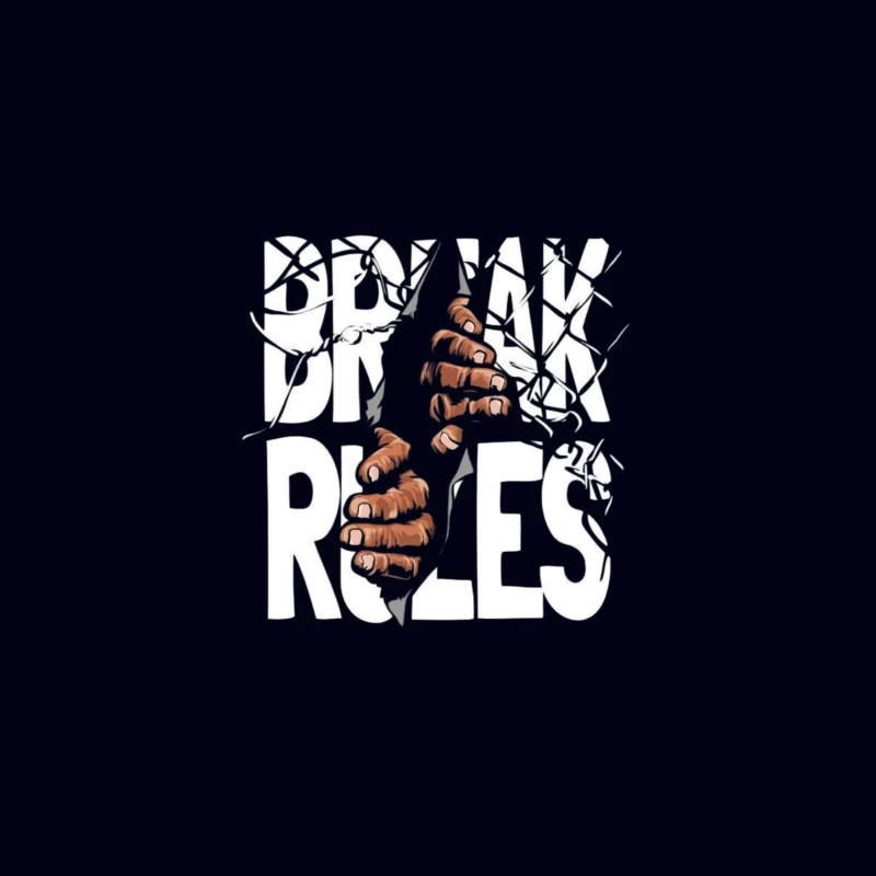 Break Rules Graphic Design Throw Pillow