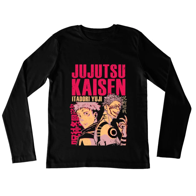 Jujutsu Kaisen Charaktere Yuji Itadori und Sukuna Damen Langarm T-Shirt