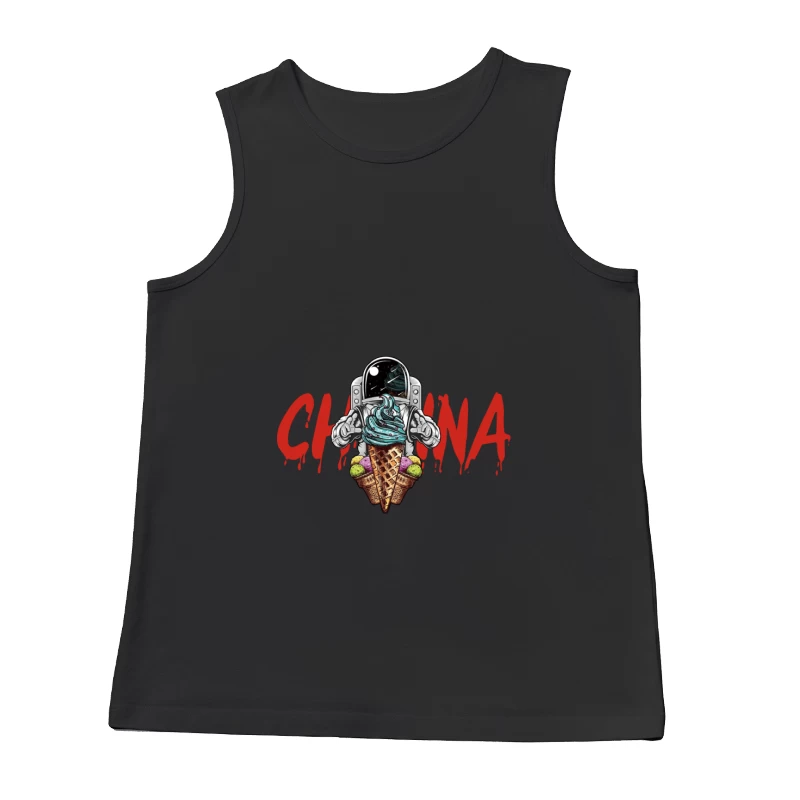 Astronaut mit Eiscreme Herren Tanktops