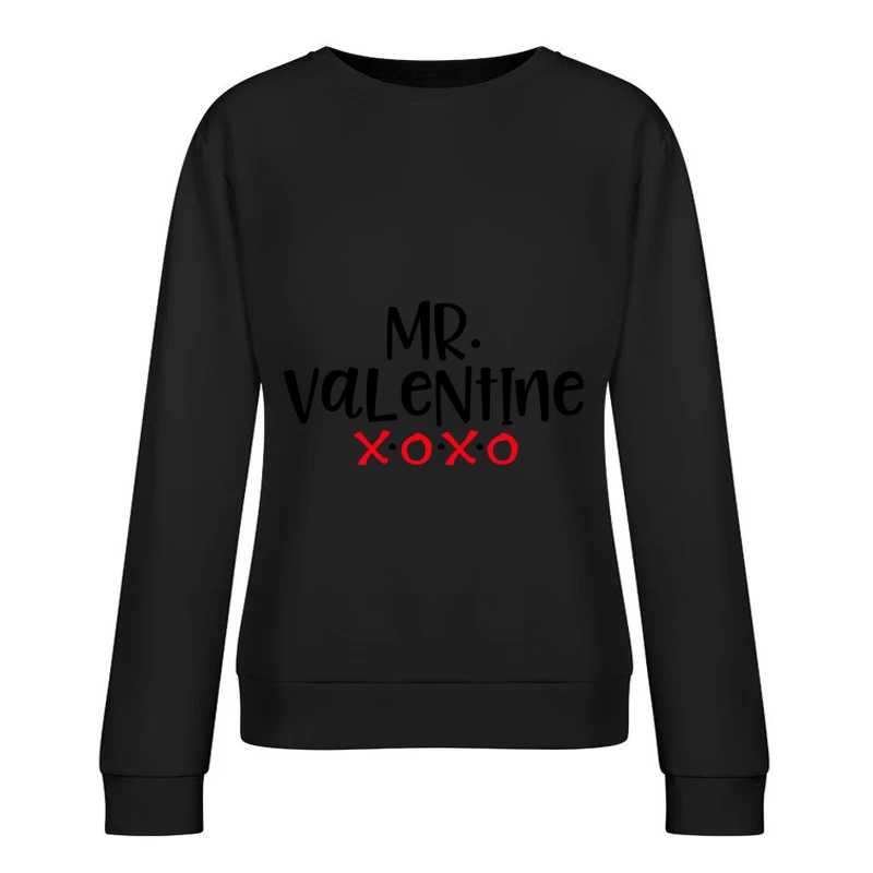 Design de Mr Valentine avec XO rouge Femme Sweat-shirt à enfiler