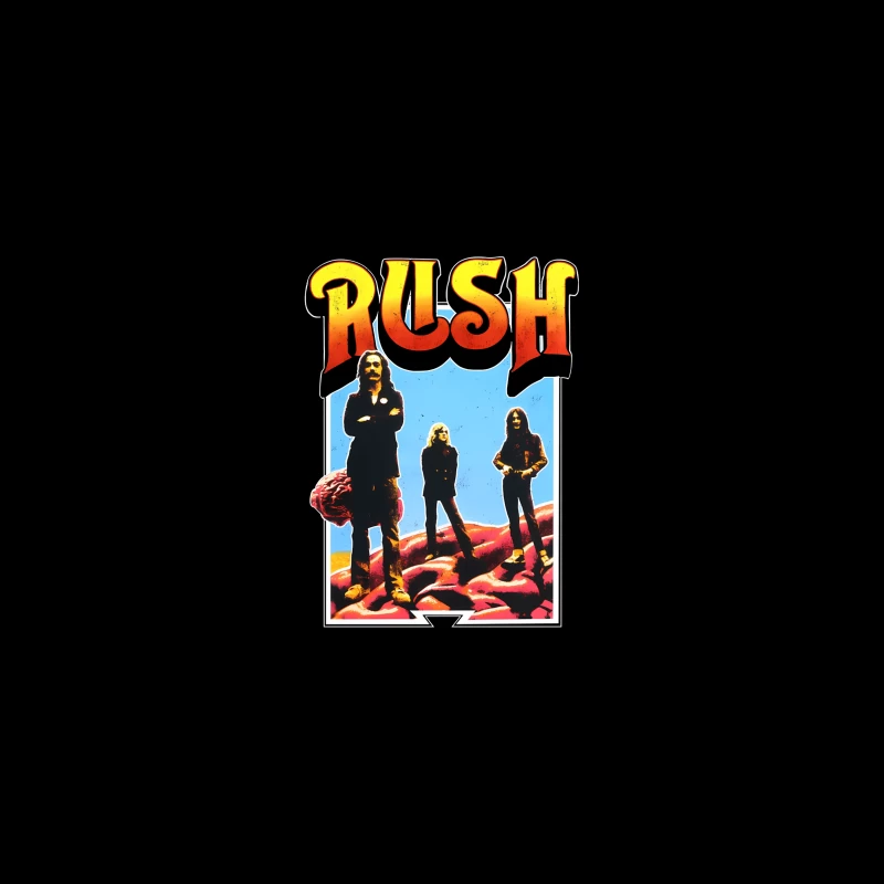 Retro Rush Rock Band Promotional Poster from the 1970s Travel Mug