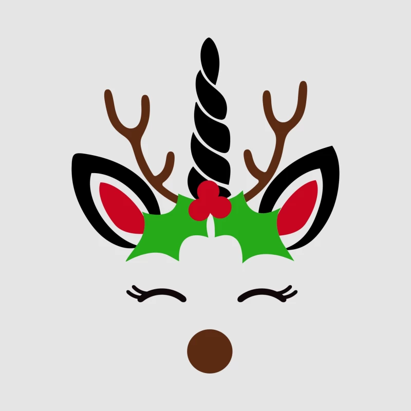 Licorne de Noël avec bois de renne Homme Sweat à capuche